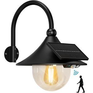 Solar Barn Light with 3 Lighting Modes & Motion Sensing, Waterproof Wall Light